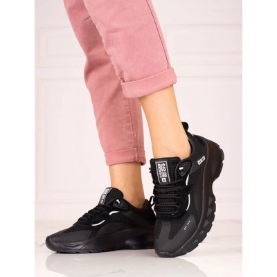 Big Star Shoes Originální tenisky dámské bez podpatku černé