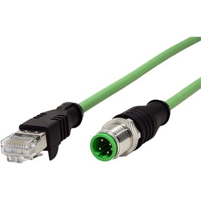 Metz Connect 21.16.8823 M12 4pin (M) kód D - RJ45(M), ohebný, torzní, 2m