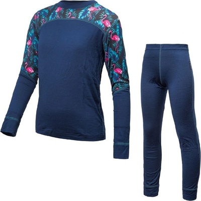 Sensor Merino Impress detský funkčný set tmavě modrá