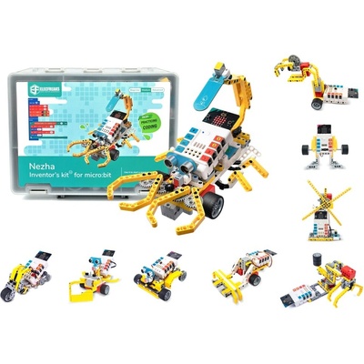 ElecFreaks Nezha Inventor's Kit V2 pro mladé vynálezce + adaptéry pro Fischertechnik Varianta kitu: s deskou micro:bit V2.21