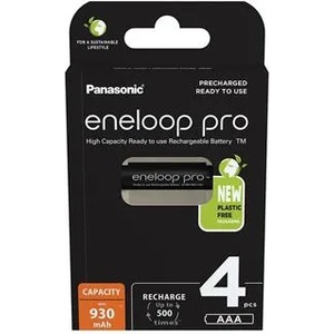 Panasonic Акумулаторна батерия AAA micro, 4x930 mAh Ni-MH, PANASONIC "Eneloop Pro" BK4HCDE-4BE-N (BK4HCDE-4BE-N)