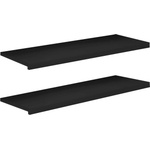 vidaXL Парапети за прозорци 2 бр. Черно 120 x 40 x 2 cm Солидно бук (42048364)