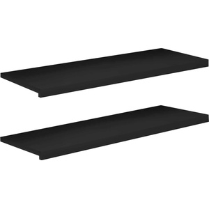 vidaXL Парапети за прозорци 2 бр. Черно 120 x 40 x 2 cm Солидно бук (42048364)