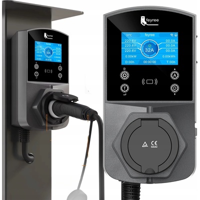 EV Wallbox Typ 2 22kW WiFi 3 Fáze 32A IP66 Chytrá Nabíjecí Stanice | Zboží Auto