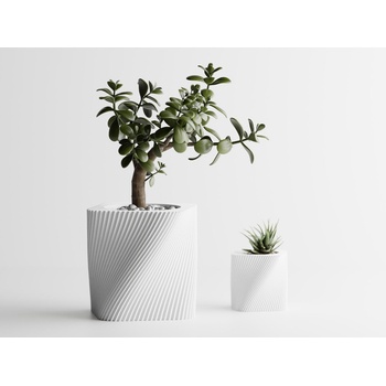 Кашпа Corba средна бял мат