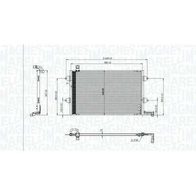 Kondenzátor klimatizace MAGNETI MARELLI 350203840000