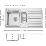 Leks TITAN 100.2 TI Мивка за вграждане