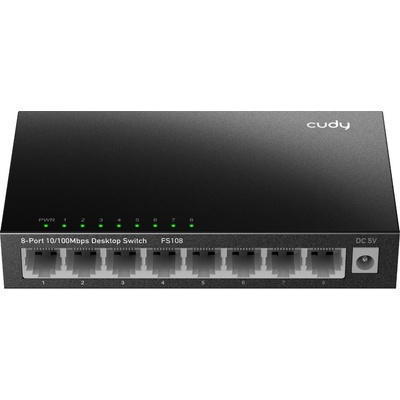 Суич Cudy FS108, 8 порта, 100Mbps, 8x 10/100Mbps RJ45 (CUDY-FS108)