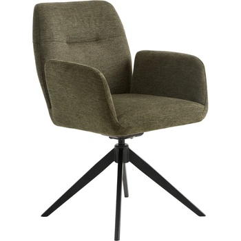 Unique Furniture Зелен тапициран трапезен стол с подлакътници Roxana - Unique Furniture (54930003)