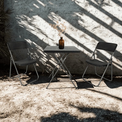 Linder Exclusiv Záhradná súprava BISTRO SET Čierny