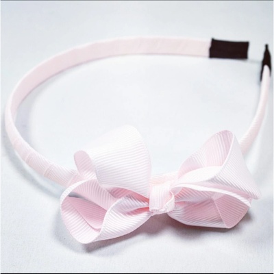 Čelenka pro děti s mašlí Busy Lizzie - Light pink