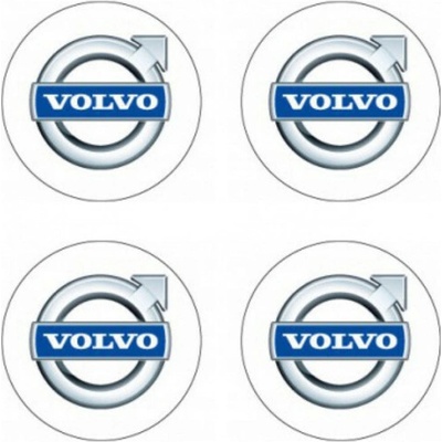 Samolepky živicové 3D Volvo (biela) 4ks AutoZulu