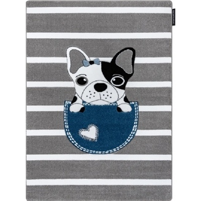 Dywany Łuszczów Petit Bulldog grey Modrá
