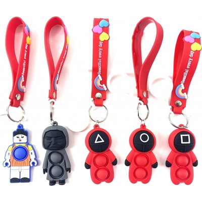 Přívěsek na klíče Squid Game Hra na oliheň plastový 7 cm Pop it