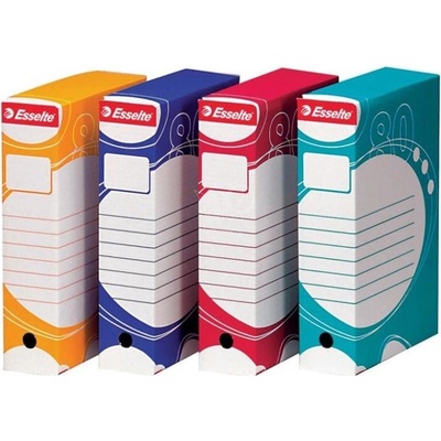Esselte archívny box modro biely 80 mm