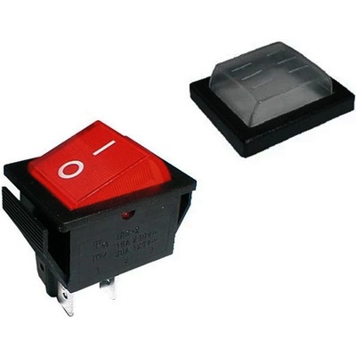Tipa 2pol./4pin ON-OFF 250V/15A pros. červený