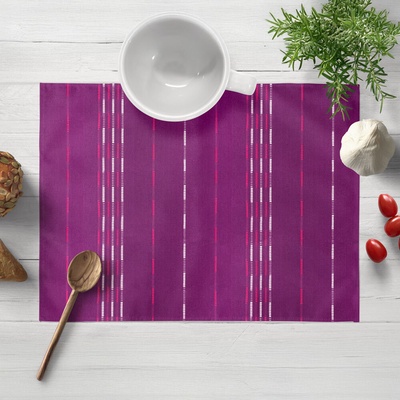 Biante bavlna prestieranie Olivia OL-002 Pásiky na fialovom 30x40cm