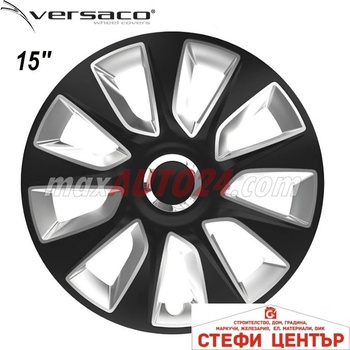Image 1 of Versaco Тасове за джанти 15'' Versaco Stratos RC Black/Silver (56025)