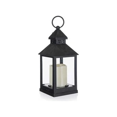 HOME DECOR Lucerna plastová s LED svíčkou 10 x 10 x 23 cm