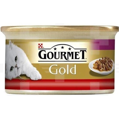 Gourmet Gold cat hovädzie & kura kúsky šťava 24 x 85 g