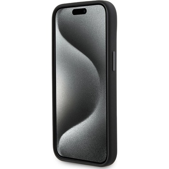 Image 1 of KARL LAGERFELD Гръб Karl Lagerfeld за iPhone 15, Liquid Silicone, Metal Ikonik, Черен (3666339165994)