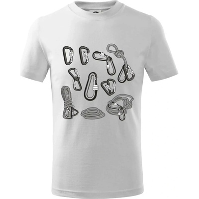 Horolezecké karabiny tričko dětské bavlněné bílá – Zbozi.Blesk.cz