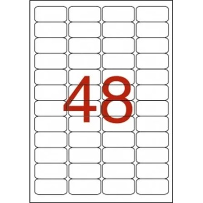 APLI Етикет, 45, 7x21, 2 mm, полиестер, устойчив на атмосферни влияния, заоблена пета, бял, APLI, 960 етикета в опаковка 12112 (12112)
