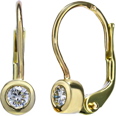 Blink-Blink dámske diamantové náušnice zo žltého zlata 3231ZDG