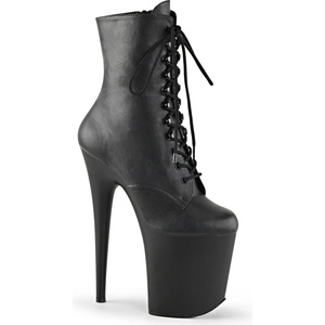 Pleaser USA Pleaser Flamingo-1020 Blk Faux Leather/Blk Matte 36