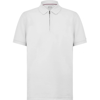 Tommy Hilfiger Блуза с яка Tommy Hilfiger Men's DC Zipped Short Sleeve Polo Shirt - Ivory/White