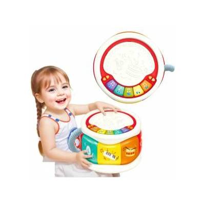 LEAN Toys Large Interactive Educational Drum For Toddlers Colorful