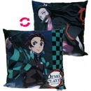 Halantex Obojstranný vankúš Demon Slayer motív Tanjiro & Nezuko 40x40