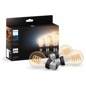 Philips White Ambience E27 Standard Filament, 7W, dimmable, warm to cool white light, compatible with Amazon Alexa (Echo, Echo Dot), pack of 3 - 929002477504