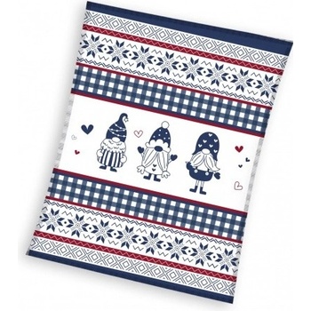 Carbotex Supersoft vianočná flísová deka FLANELA Coral