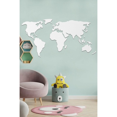 VYLEN s.r.o. Mapa světa Tmavě fialová, 1300 mm x670 mm