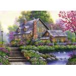 Ravensburger - Puzzle Romantic cottage - 1 000 piese