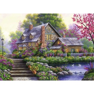 Ravensburger - Puzzle Romantic cottage - 1 000 piese