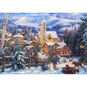 Grafika Art Puzzle - Puzzle Pinson - Sledding To Town 2000 - 2 000 piese