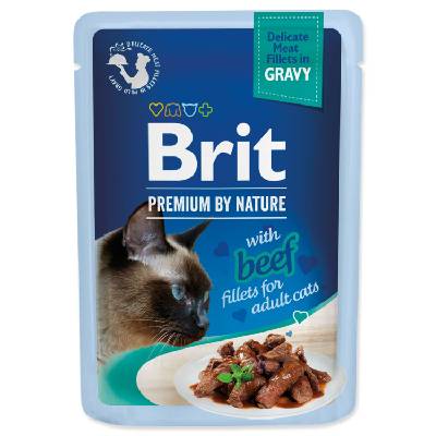 Brit Premium Cat Delicate Fillets in Gravy Beef 85 g