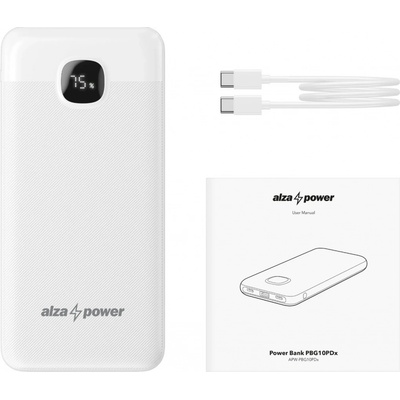 AlzaPower Garnet 10000mAh 22,5W bílá