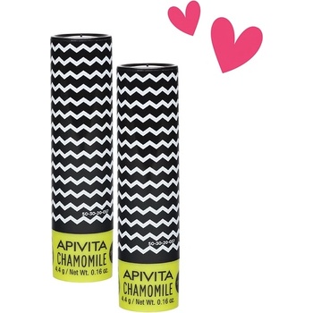 APIVITA Комплект - Стик за устни, лайка, SPF15, 2 х 4.4 g