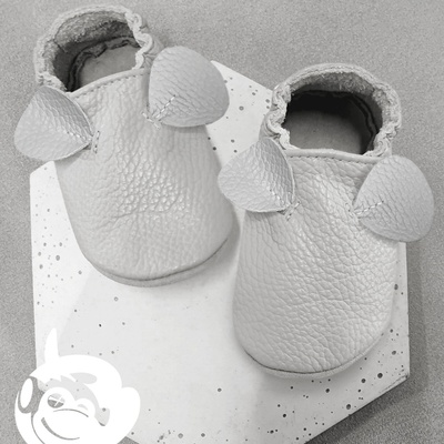 Funky Monkey kožené barefoot Soft capáčky Oušk šedé – Zboží Dáma