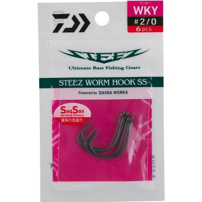 Daiwa Steez Ofsetový Worm Hook SS Wos vel.2 6ks