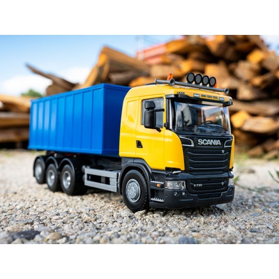 EMEK SCANIA R730 V8 hákový nosič kontajnerov žltá