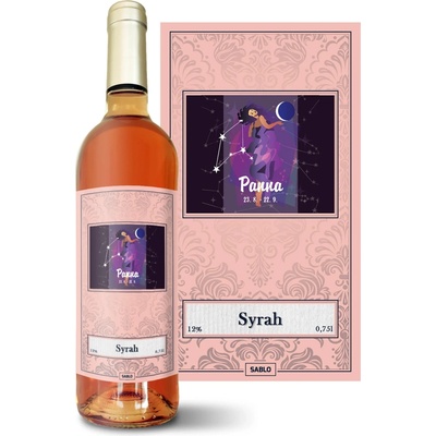 Sablio Panna Syrah ružové suché víno 12 % 0,75 l (čistá fľaša)