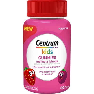 Centrum Kids Gummies, ягода и малина, 60 желирани таблетки
