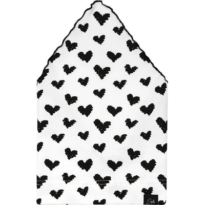 Esito Dětský šátek na hlavu Black heart bílá