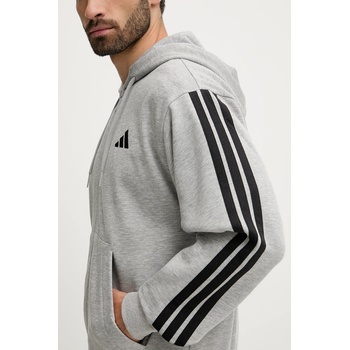Adidas Суичър adidas Essentials мъжки в сиво с качулка с апликация JD1865 (JD1865)