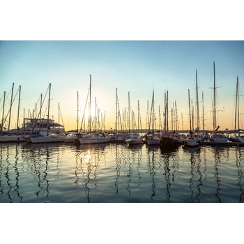 DIMEX ART s. r. o Флизелинов фототапет пристанище при залез слънце 375 x 250 см