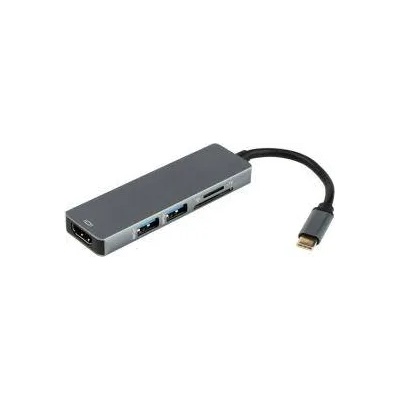 Diva USB TypeC хъб Diva 5в1 2USB HDMI SD TF Card reader, 8587